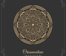 Ornament unique floral pattern vector 08