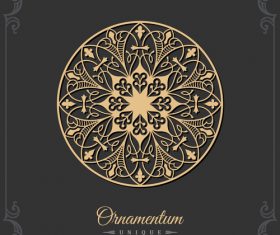 Ornament unique floral pattern vector 09