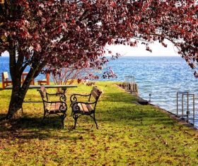 Outdoor benches Stock Photo 01