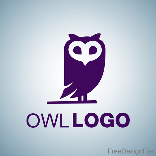 Owl logo design vectors set 07