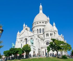 Paris Sacred Heart Church Building Stock Photo 02