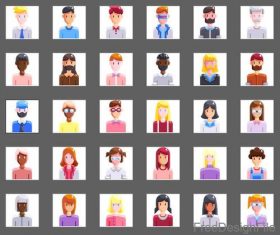 People and Avatar flat icons