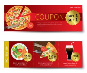 Pizza voucher template vectors 03