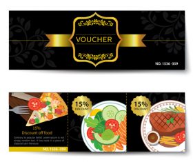 Pizza voucher template vectors 04