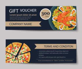 Pizza voucher template vectors 05