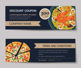 Pizza voucher template vectors 06