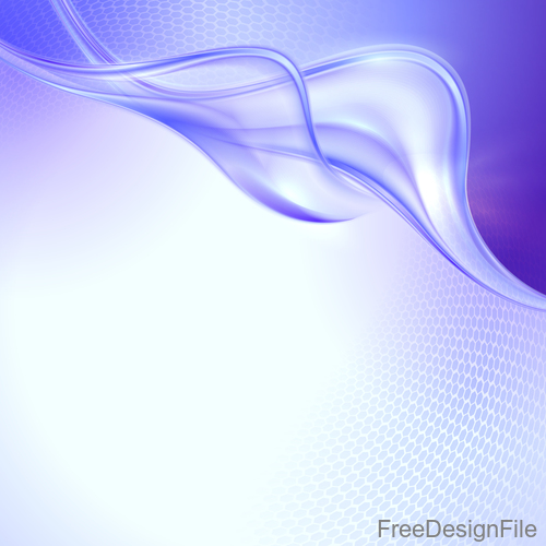 Purple transparent wave abstract vector 07