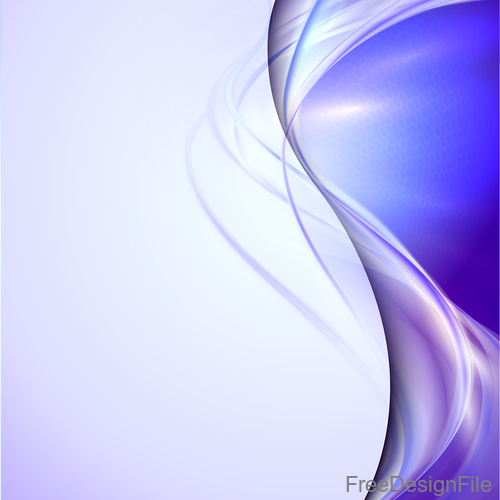 Purple transparent wave abstract vector 05