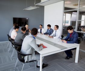 Relaxed business meeting Stock Photo