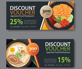 Restaurant delicacies voucher template vectors 01