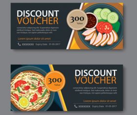 Restaurant delicacies voucher template vectors 02