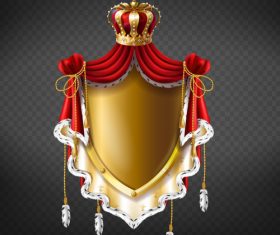 Royal heraldry medieval decor vector