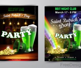 Saint patrick day party flyer with template vectors 01