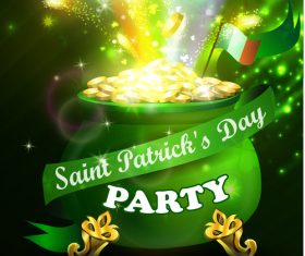 Saint patrick day party flyer with template vectors 09