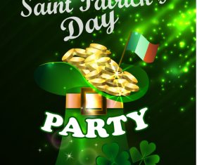 Saint patrick day party flyer with template vectors 10