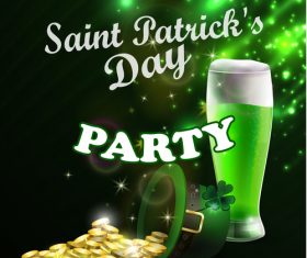 Saint patrick day party flyer with template vectors 11