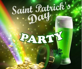 Saint patrick day party flyer with template vectors 12