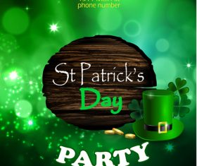 Saint patrick day party flyer with template vectors 14