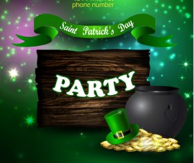 Saint patrick day party flyer with template vectors 15