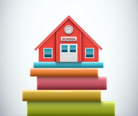 School with book creative design vector