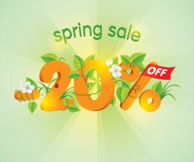 Season Spring Sale 20 Off design vector