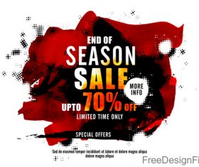 Season sale discount background vector