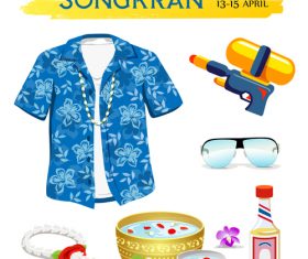 Songkran Day Thailand creative design vector