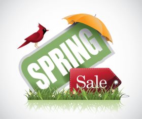 Spring Sale Skewed label vector