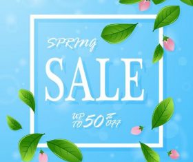 Spring discount with sale background vectors