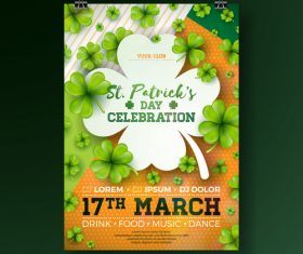 St patrick day festival flyer with poster template vectors 04