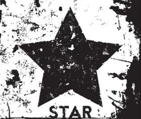 Star grunge retro background vector