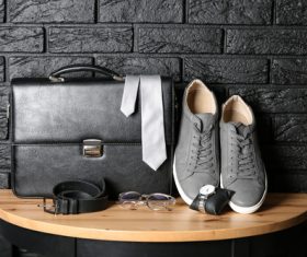 Stock Photo Shoes bag tie stylish mens accessories photo 06