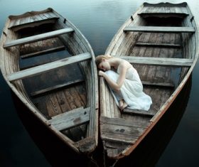 Stock Photo Woman and boat art photo