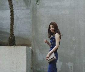 Street hipster woman Stock Photo