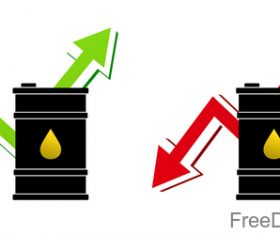The price of oil sign design vector