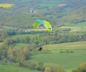 The thrills of paragliding Stock Photo 02