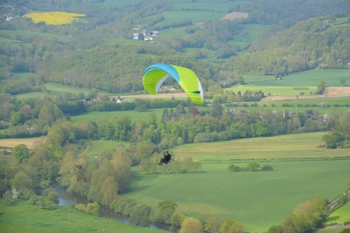 The thrills of paragliding Stock Photo 02