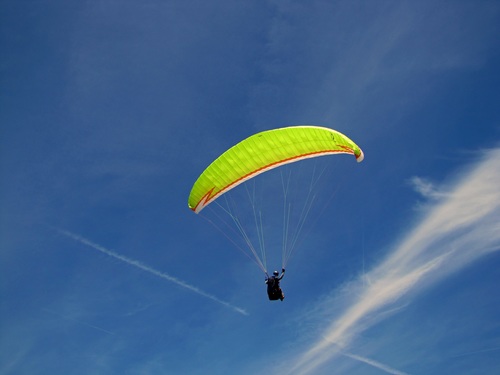 The thrills of paragliding Stock Photo 06