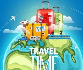 Travel world design elements vector