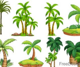 Tropic tree illustration vector