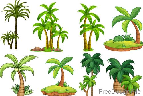Tropic tree illustration vector