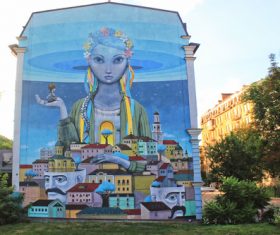 Ukrainian capital Kiev cityscape Stock Photo 04