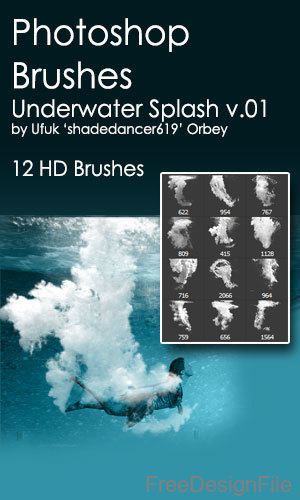 Underwater Splash Photoshop Brushes
