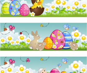 Vector banner easter design 01