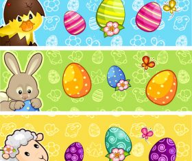 Vector banner easter design 02