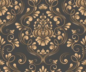 Vector damask seamless pattern element 04