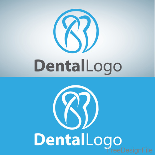Vector dental logos creative design 01