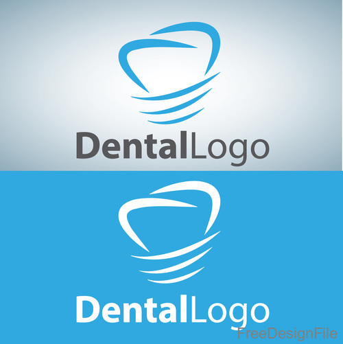 Vector dental logos creative design 02