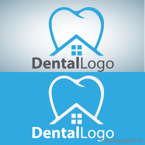 Vector dental logos creative design 07
