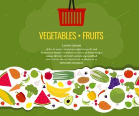 Vegetable with fruits background vector design